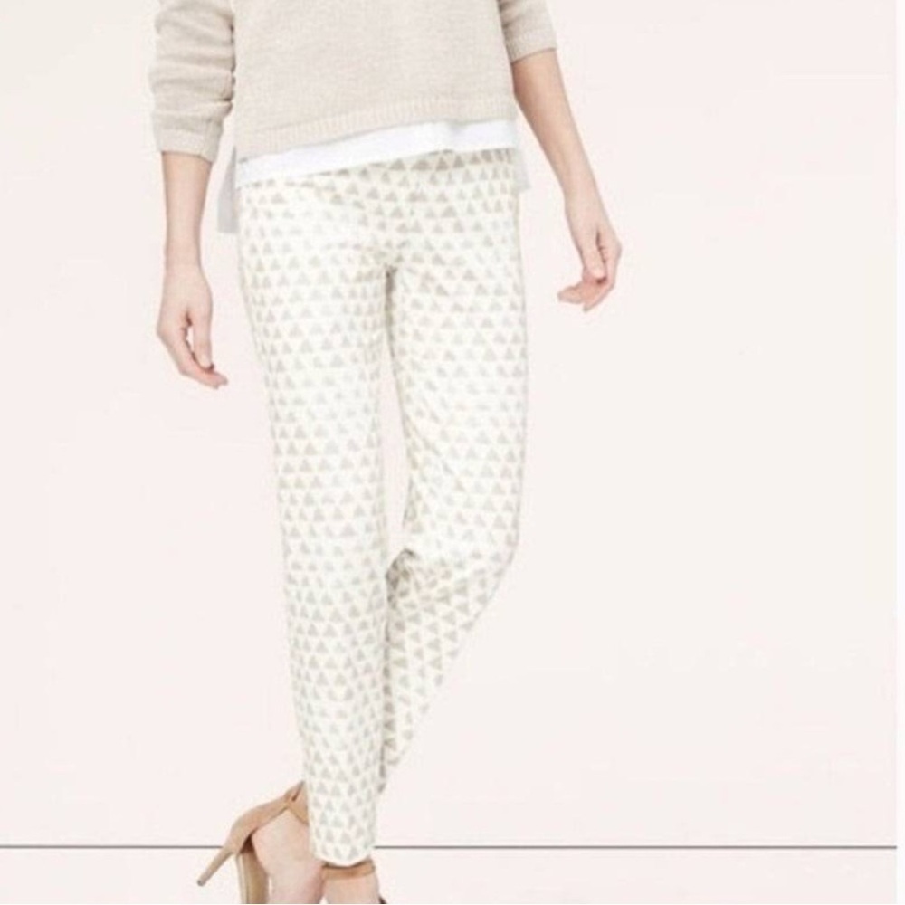 LOFT Marisa Geometric Women's Cropped Riviera Pants